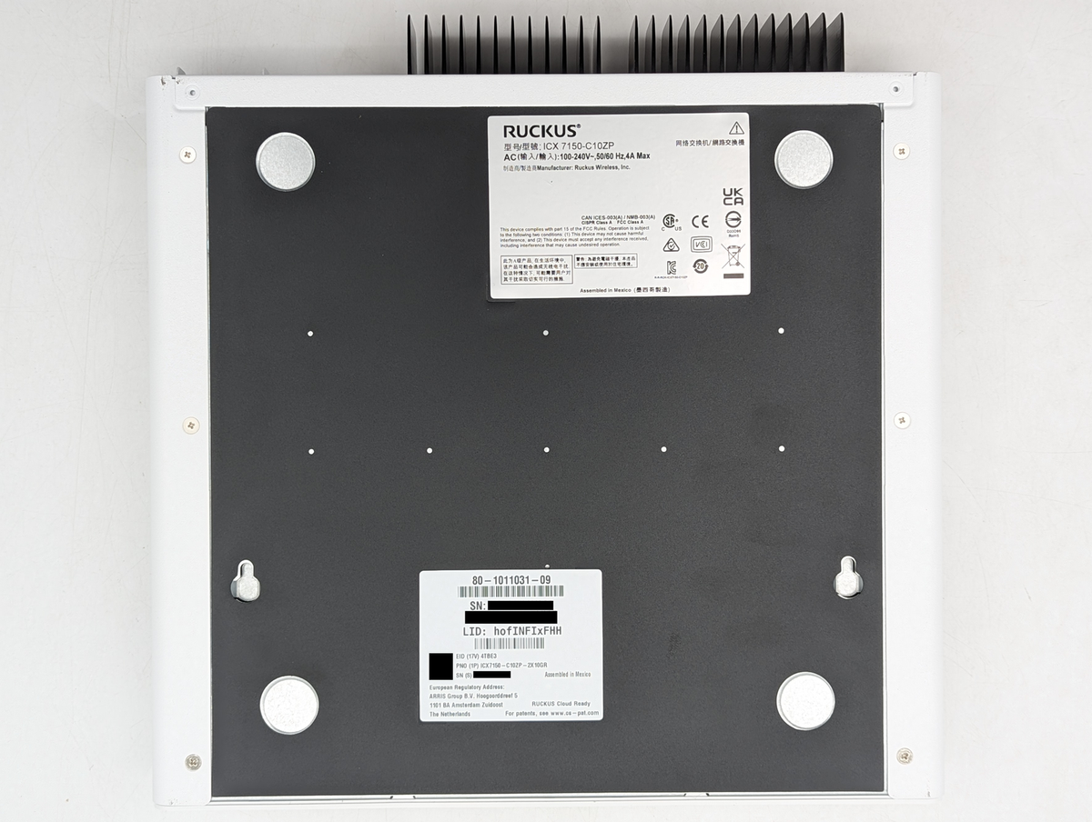Ruckus Commscope ICX 7150-C10ZP 12-Port Managed Desktop Compact Switch - White