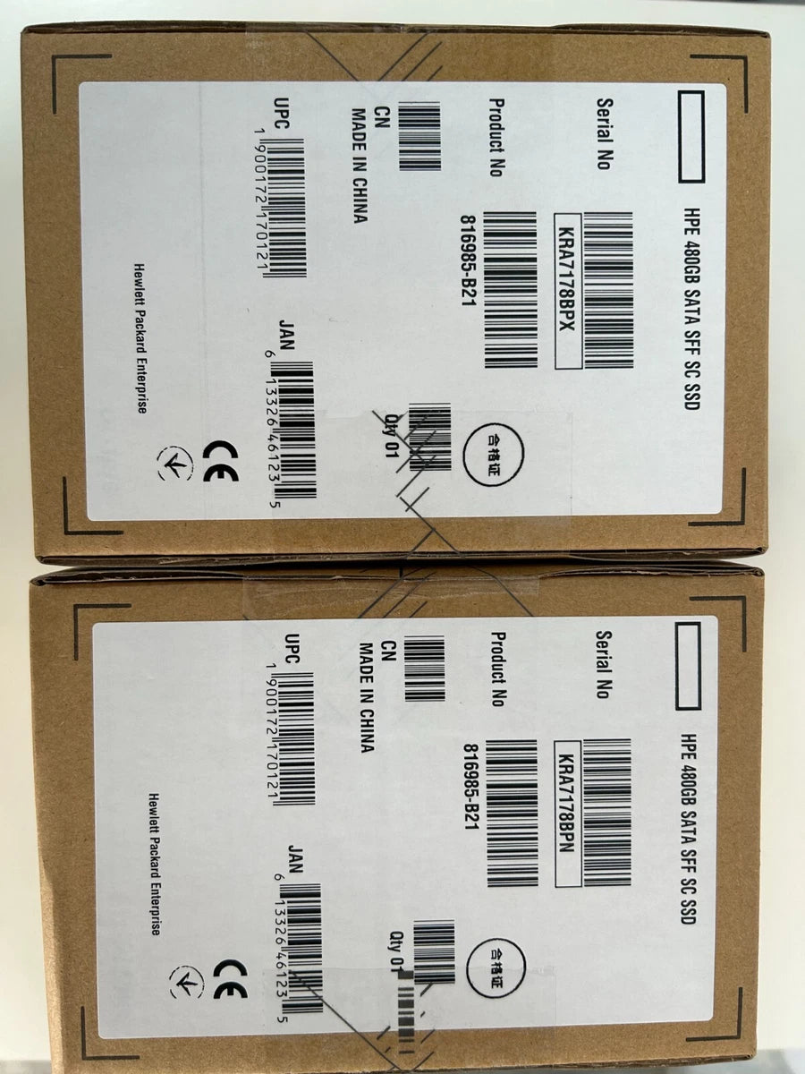 HPE 816985-B21 817106-001 480GB 6G SATA Mixed Use-3 SFF 2.5" SC SSD