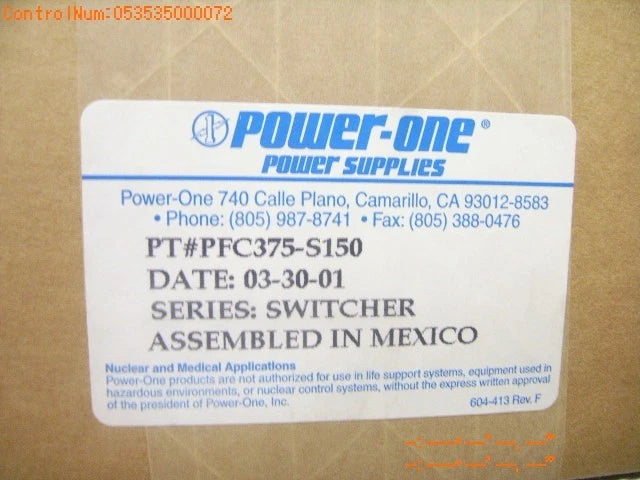 PFC375-S150 Power-one POWER SUPPLY, MULTI-VOLTAGE SWITCHER, 300 W