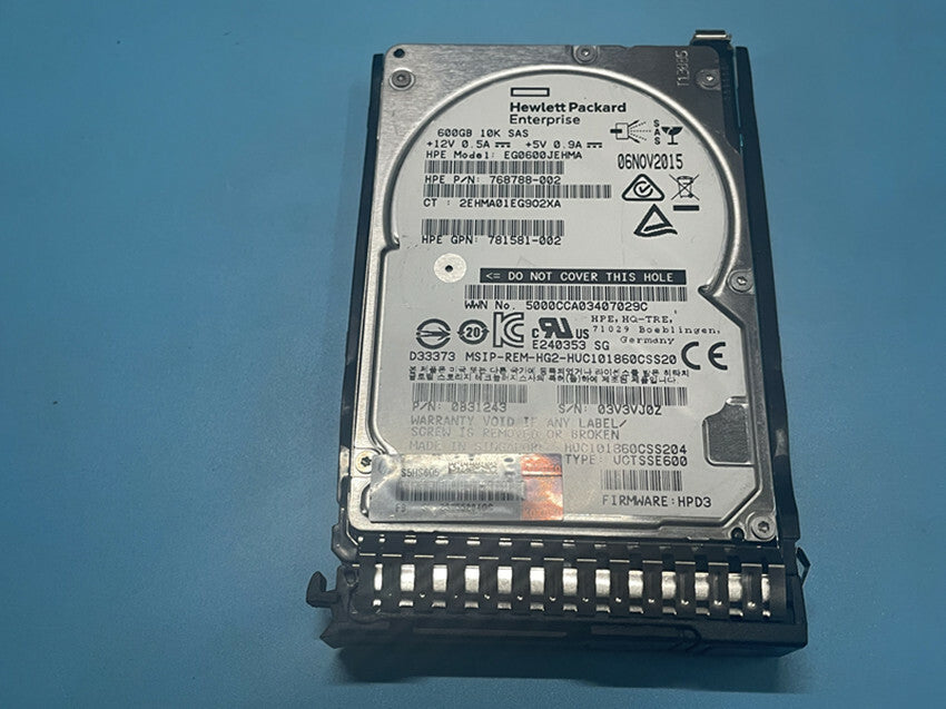 781516-B21 HP 600GB 12G SAS 10K SFF 2.5" SC HDD 781577-001|127435205907
