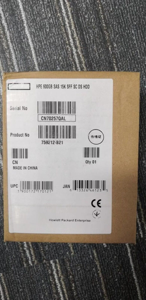 NEW HPE 759212-B21 759548-001 600GB 12G SAS 15K 2.5" ENT SC FACTORY SEALED HDD