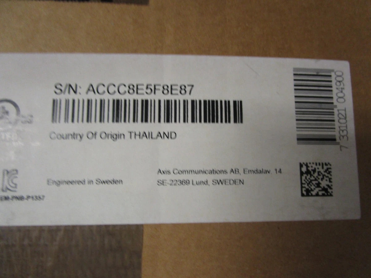 Axis P1357-E Network Security Camera -  New in Box|335894619048