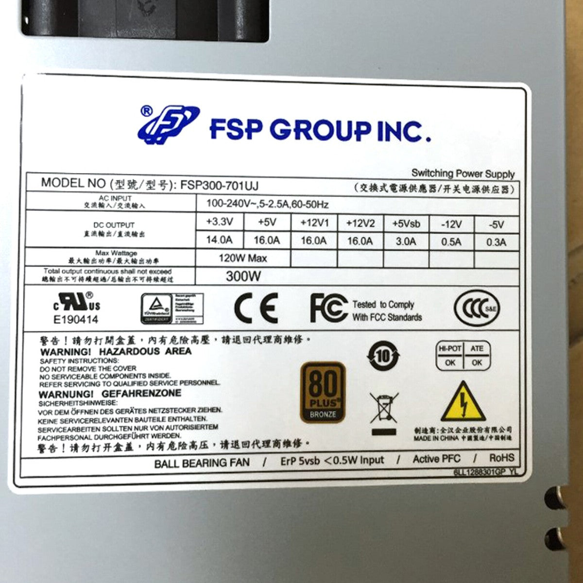For FSP FSP300-701UJ 300W Server Industrial Control Power Supply|315859491152