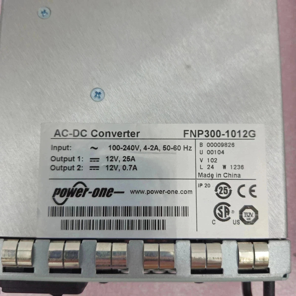 Power-One FNP 300 FNP300-1012G, Power Supply AC-DC Converter 100-240V, 4-2A
