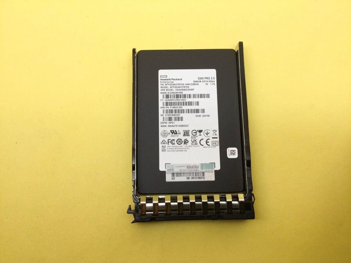 NEW HPE 3.84TB SATA 6G 2.5" G10+ GEN11 Server SSD Replace P40500-B21 P41525-001
