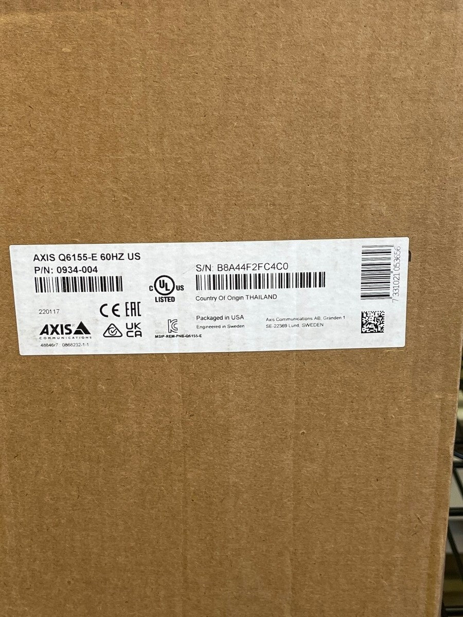 AXIS Q6155-E 60HZ PTZ Dome Network Camera (0934-004