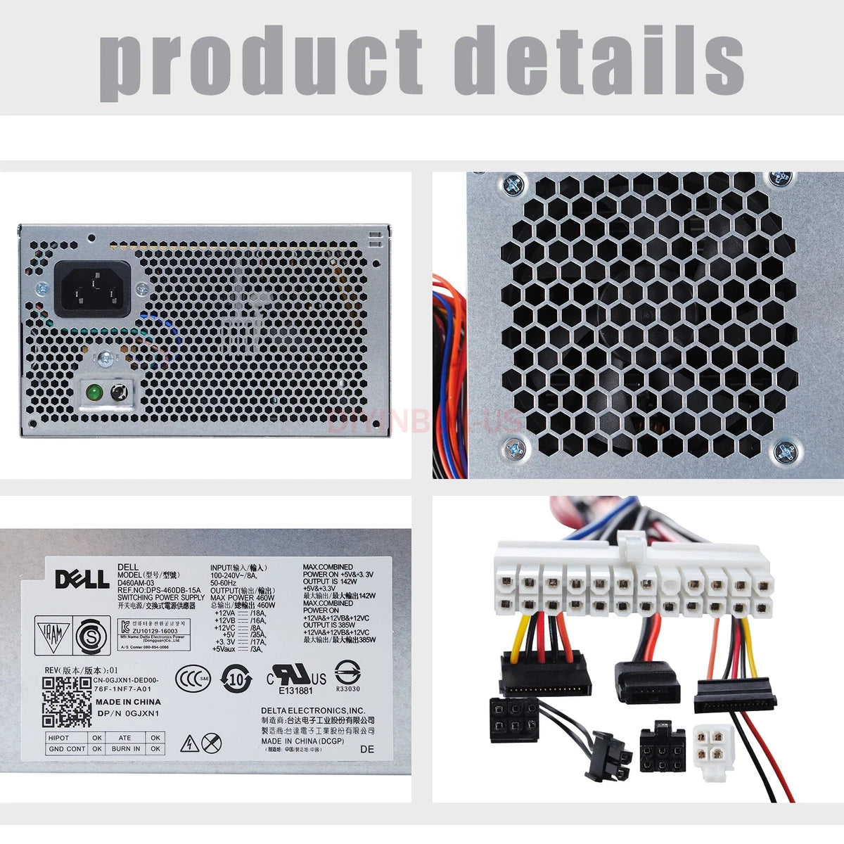 New 460W D460AM-03 GJXN1 Power Supply For DELL XPS 8910 8920 8300 8900 R5 R6 R7|405901337759