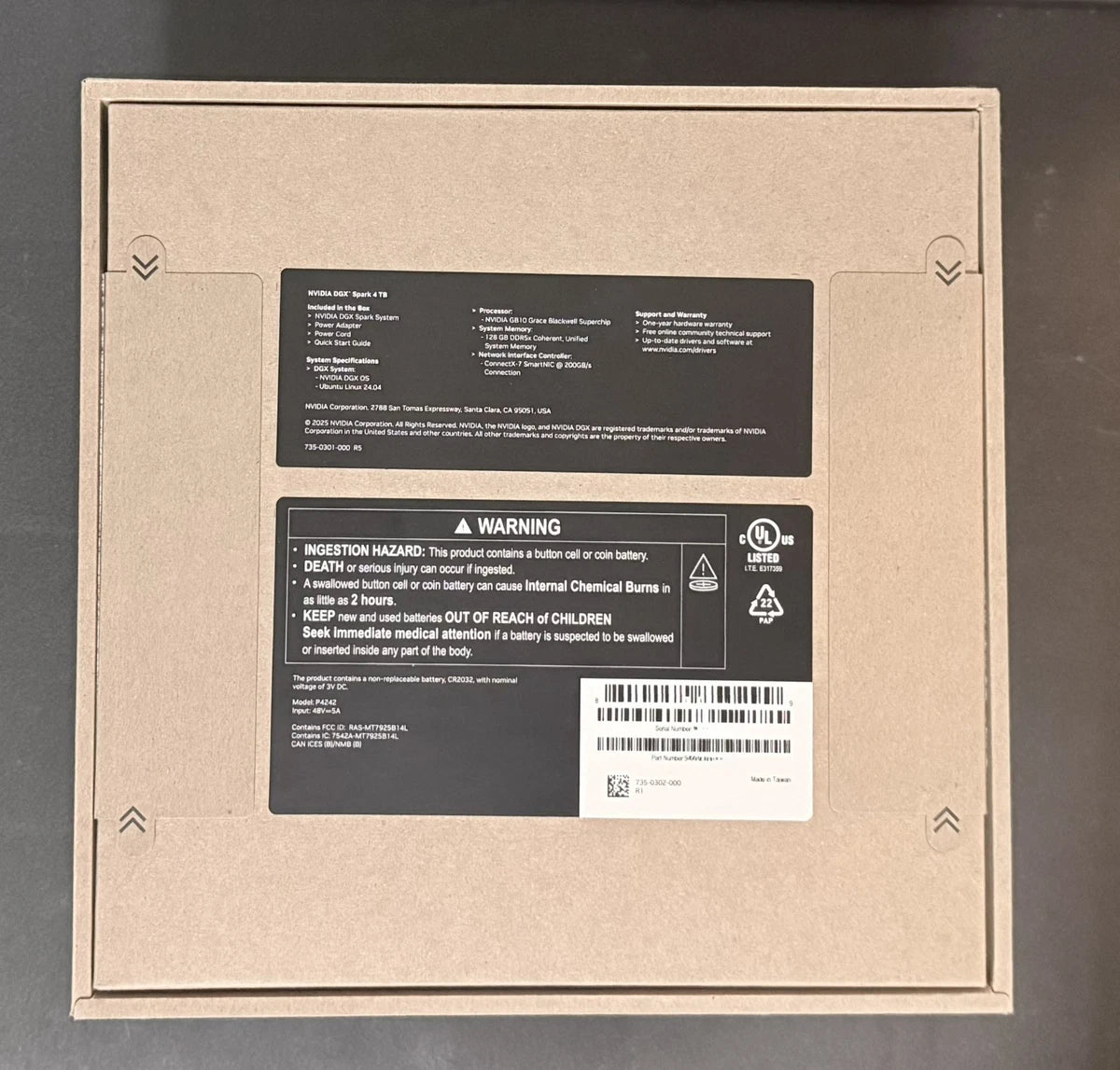 NVIDIA DGX Spark 4 TB NVMe 128 GB DDR5x Unified 20 core Arm - NEW - SHIPS NOW