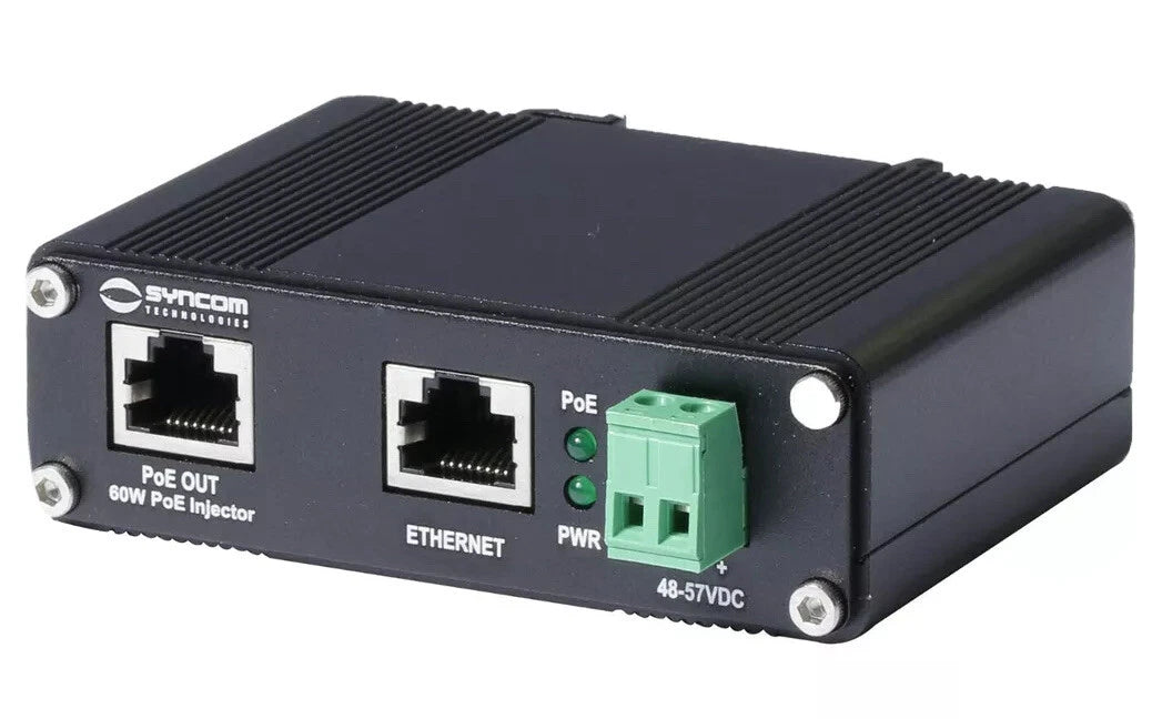 Hardened 60W PoE++ Rugged Mid-Span PoE  Injector High Power Gigabit -40C to 75C|155778519835