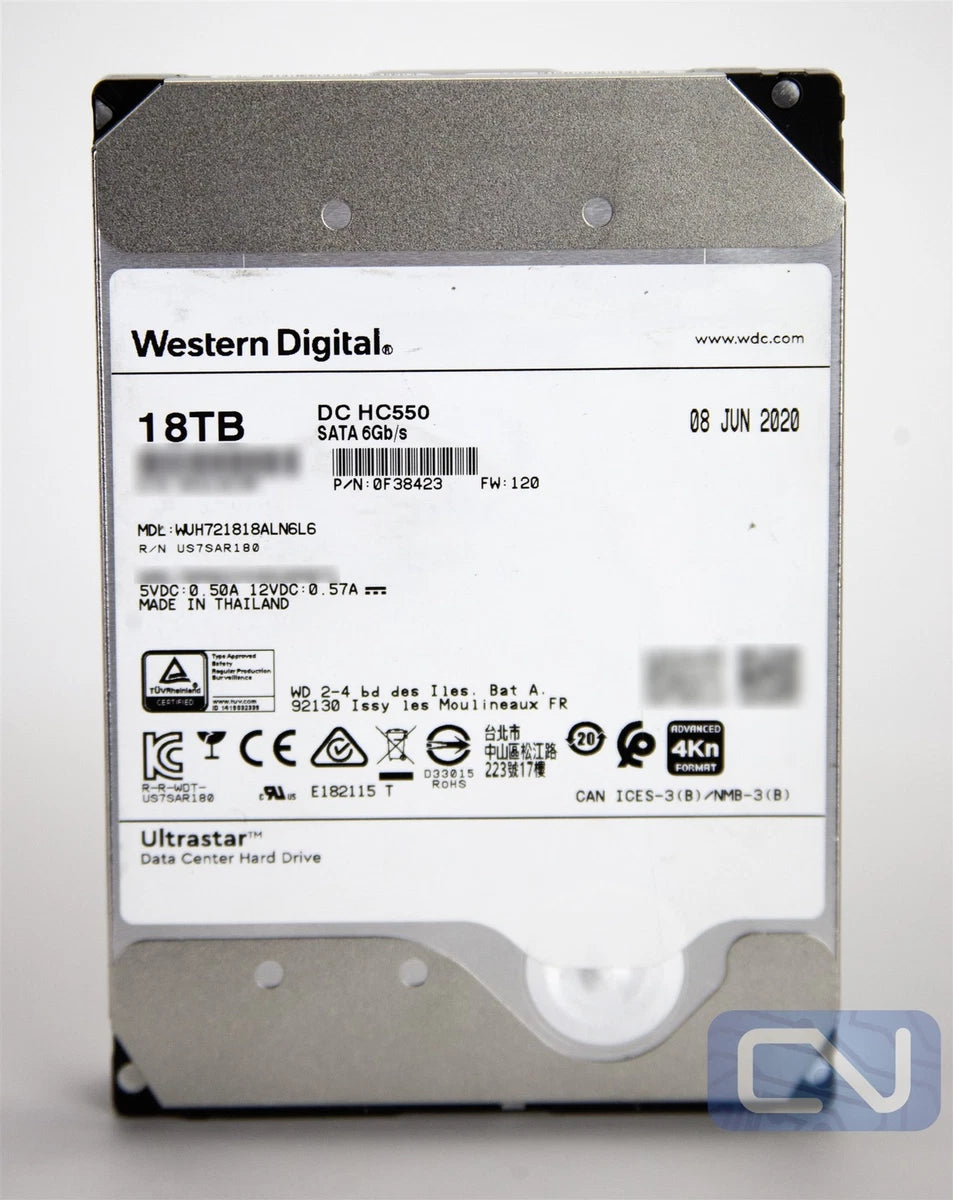 WD WD HC550 (18TB) WUH721818ALN6L6 0F38423 SATA 6Gb/s (512MB) 4Kn 3.5" HDD |286991803019