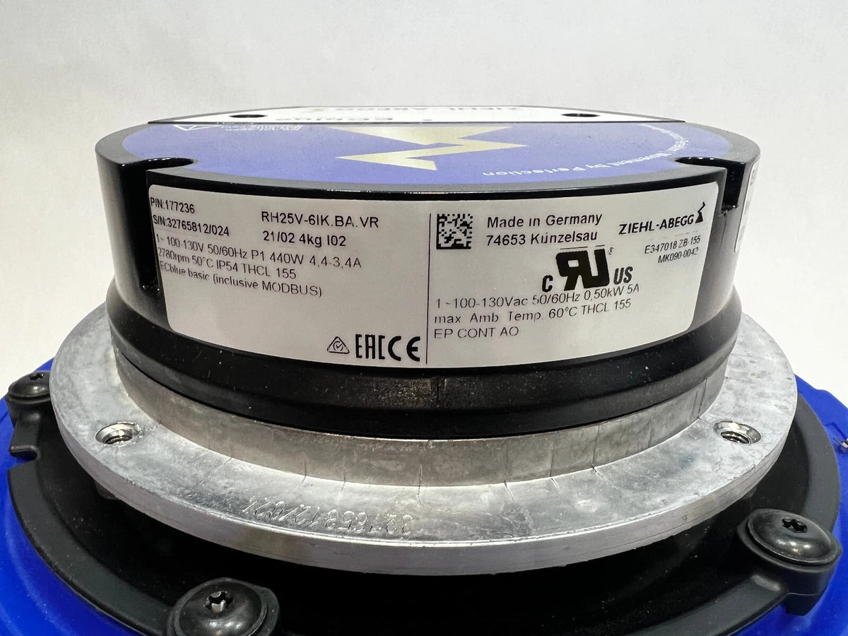 Ziehl-Abegg RH25V-6IK.BA.VR ECBlue 100-130VAC 2780RPM Centrifugal Fan Art#177236|395384667089