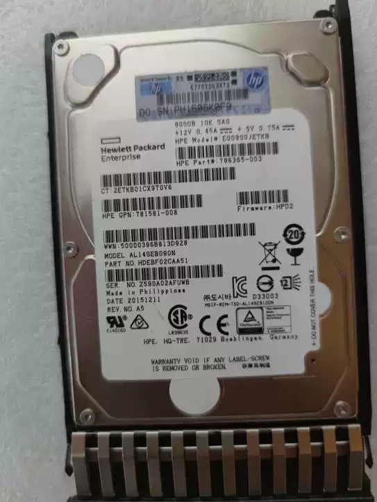 J9F47A NEW HP 787647-001 900GB SAS 10K 2.5in 12Gbps MSA SFF ENT HDD Hard Drive|357979093172