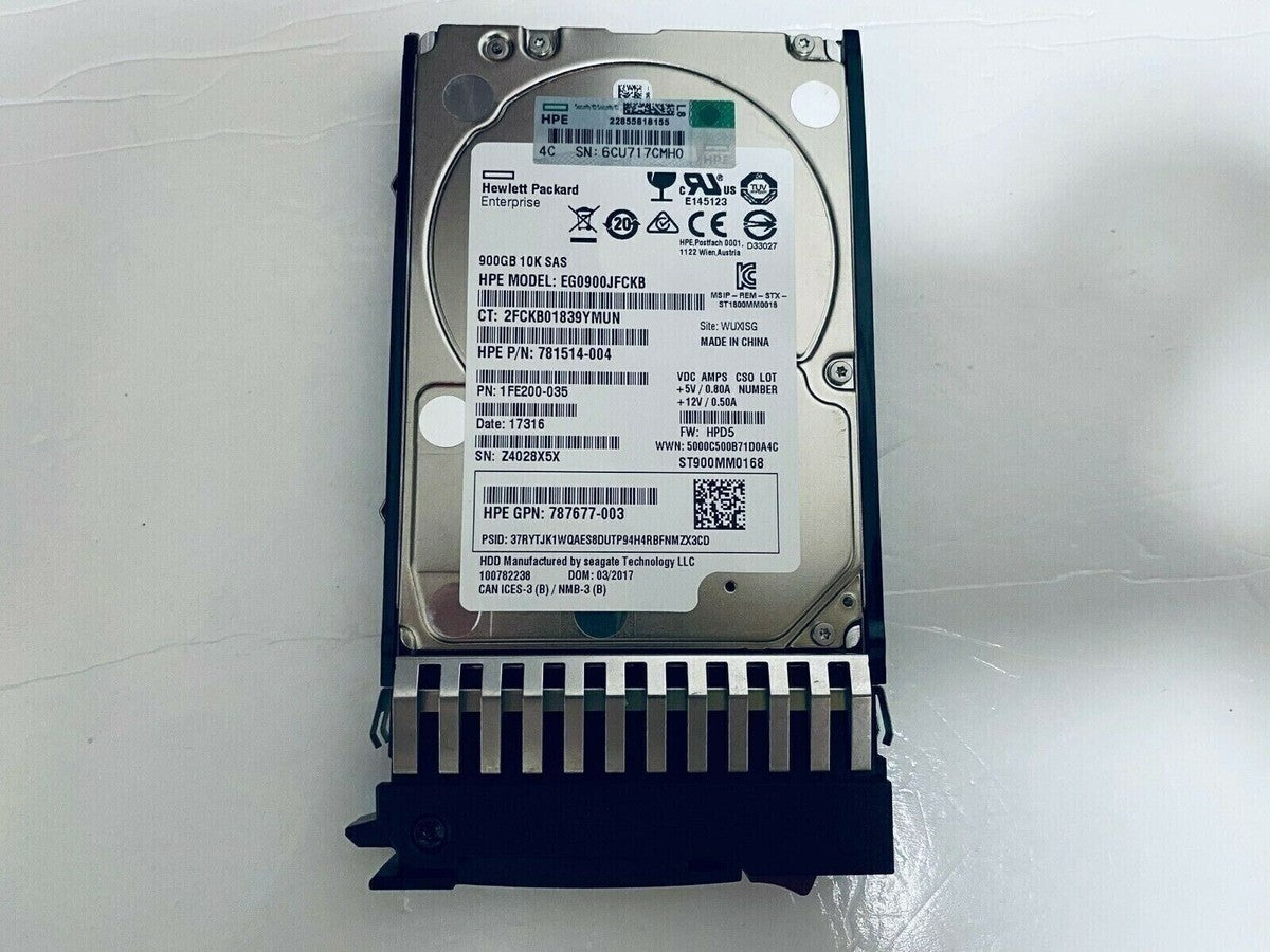 NEW HP 787647-001 MSA J9F47A  900GB SAS 10K 2.5in 12G SFF ENT HDD Hard Drive|357883667305