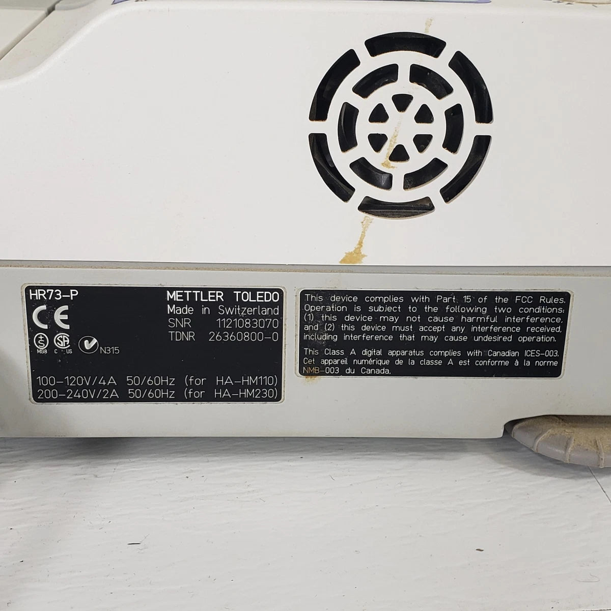 TESTED Mettler Toledo HR73-P Halogen Moisture Analyzer Sample Heater