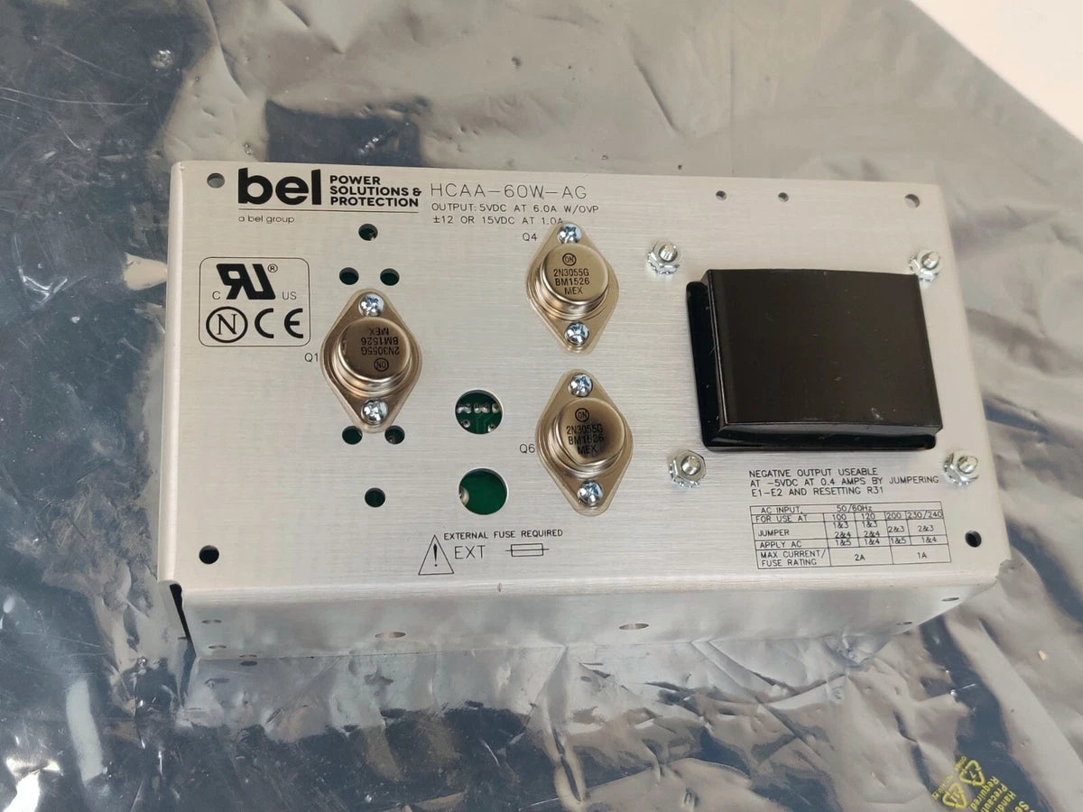 Power One HCAA-60W-AG Linear Power Supply 5V at 6A, 12 or 15V at 1A for MS