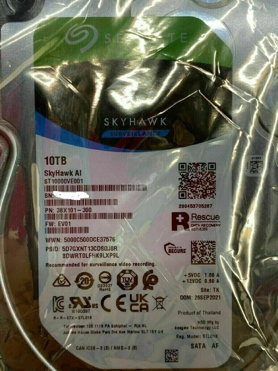 For Seagate 10TB ST10000VE001 HDD 3.5" Internal HDD 7200RPM 256MB Cache SATA|388630510368