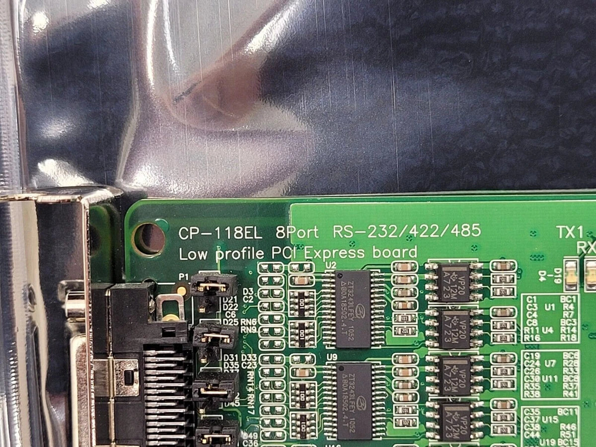 Moxa CP-118EL 8 Port Low Profile PCI Express Board RS-232/422/485 Damaged Cable