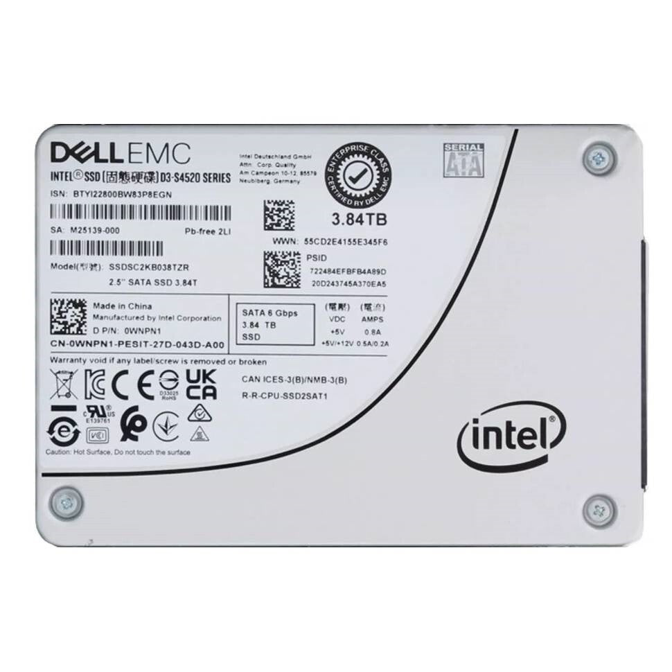 Intel D3 S4520 3.84TB SSD DELL 2.5" SATA III 6Gb/s OWNPN1 SSDSC2KB038TZR|315315493867