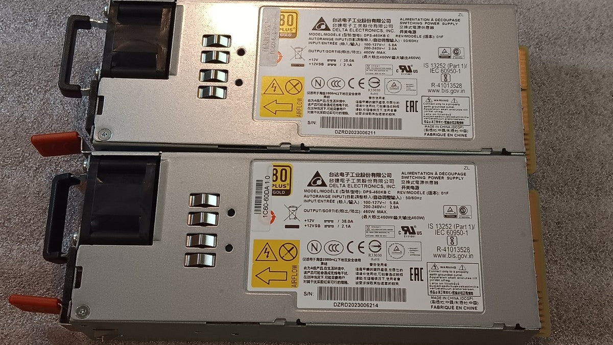 2x Delta 460W 80-Plus DPS-460KB Switching Power Supply For Dell S4048-ON Switch|227061021257