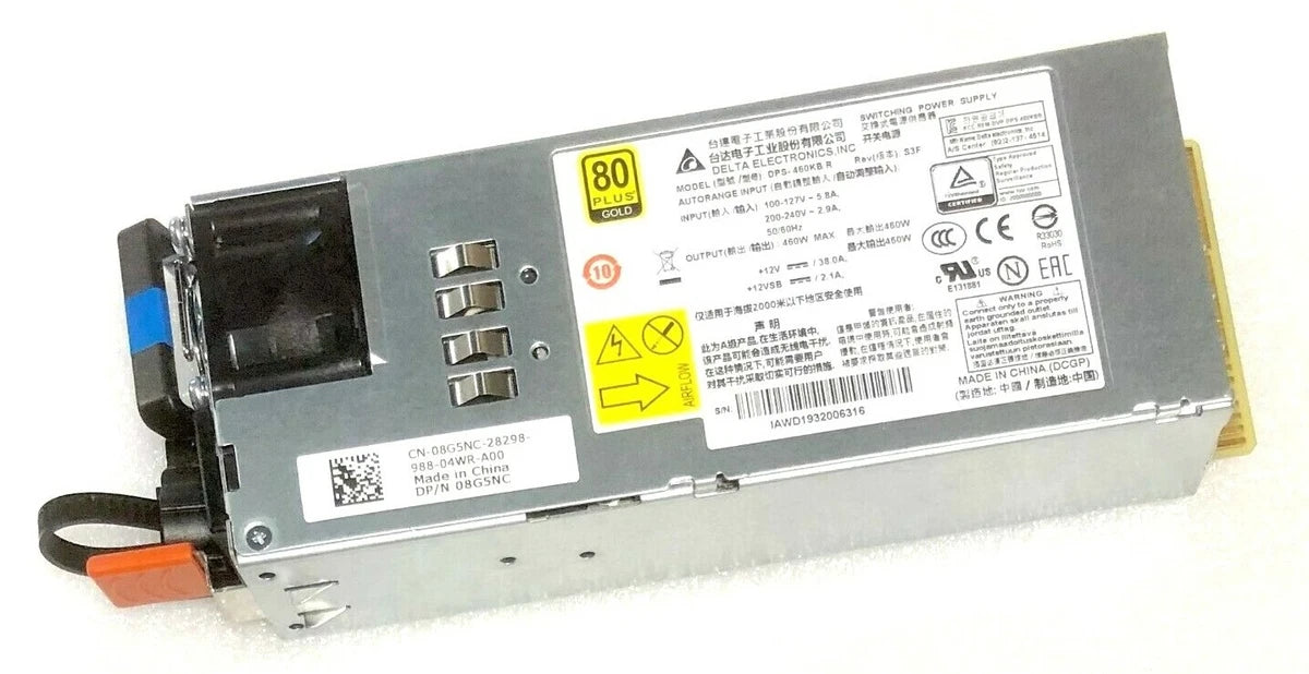 New Dell DPS-460KB R 460W PSU 80 Plus Gold Rear To Front 100-240V Power Supply|286171431522