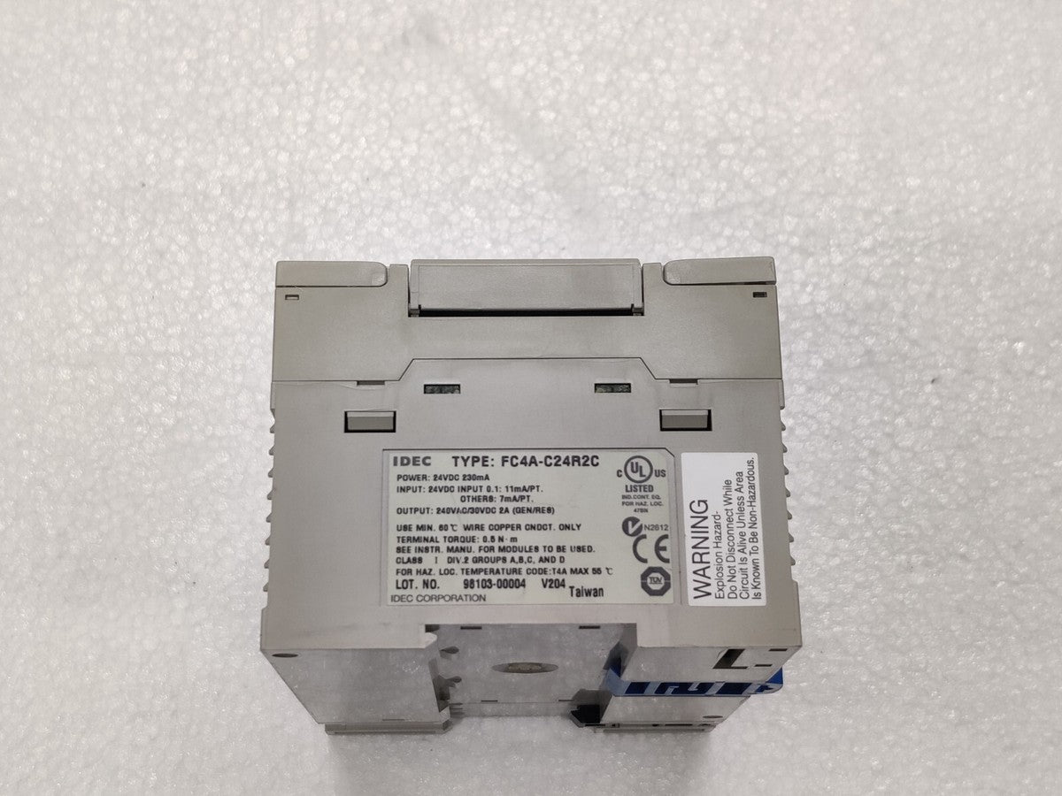 IDEC MicroSmart FC4A-C24R2C PLC Module With Idec FC4A-J8C1|304657116640