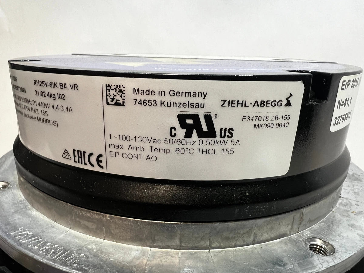 Ziehl-Abegg RH25V-6IK.BA.VR ECBlue 100-130VAC 2780RPM Centrifugal Fan Art#177236|395384667089