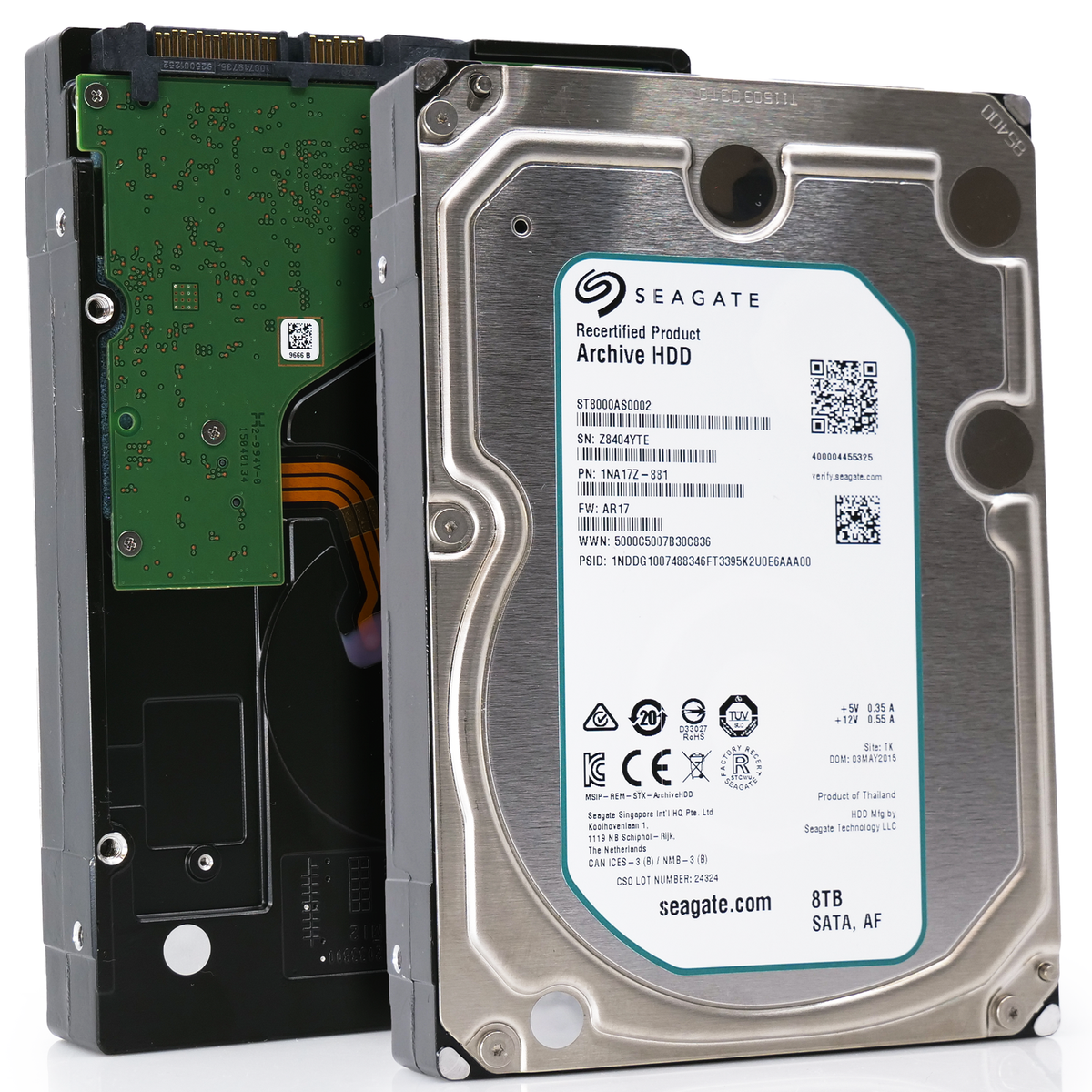 Seagate Archive Hdd 8TB Internal 5900RPM 3.5" (ST8000AS0002 Hdd