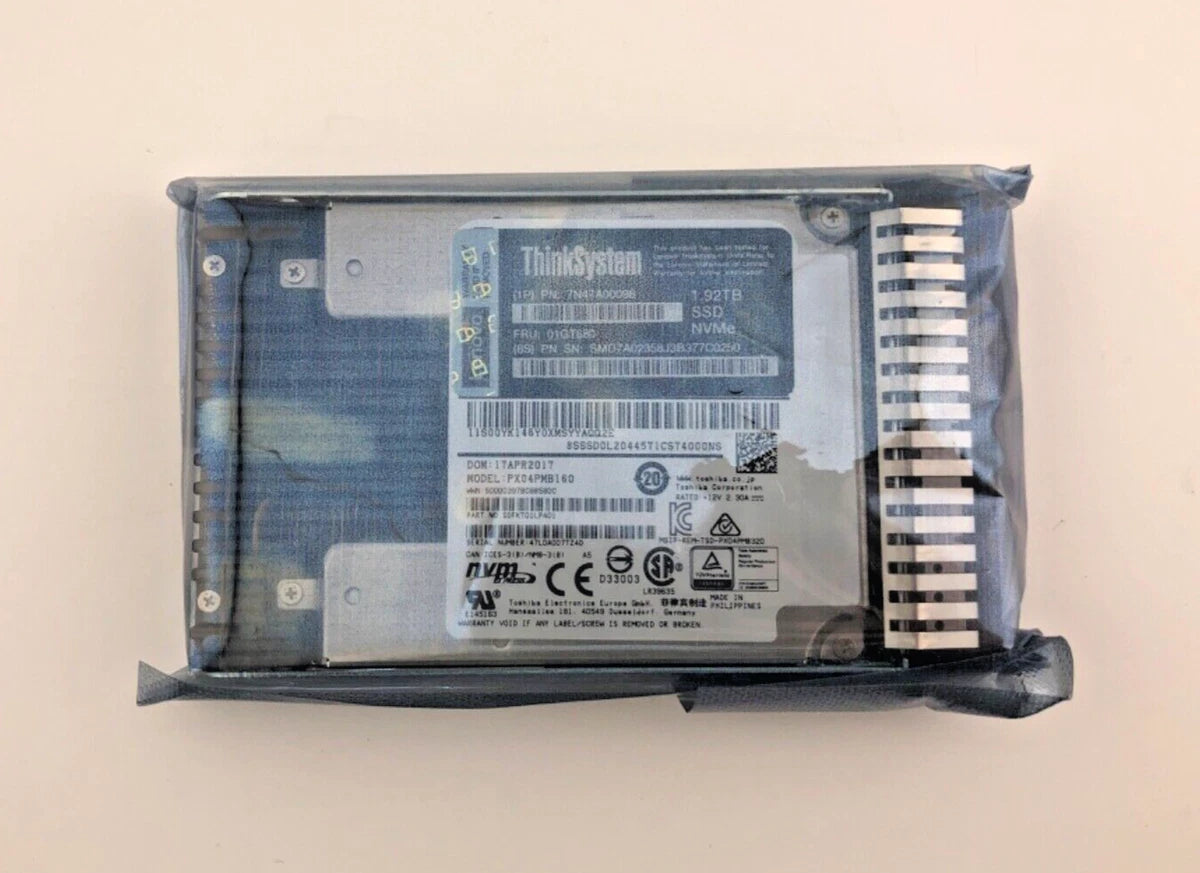 Lenovo Hard Drive ThinkSystem 01GT680 1.92TB NVME Solid State H.D.SSD PX04PMB160
