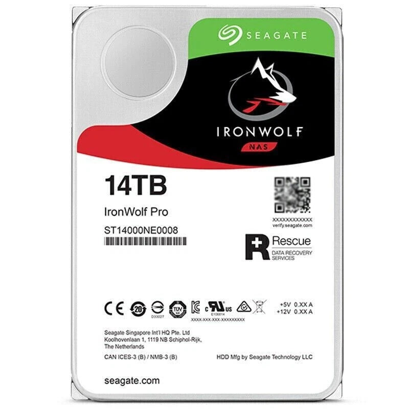 Seagate IronWolf Pro NAS ST14000NE0008 14TB 7200RPM SATA 256MB 6.0 GB/s HDD