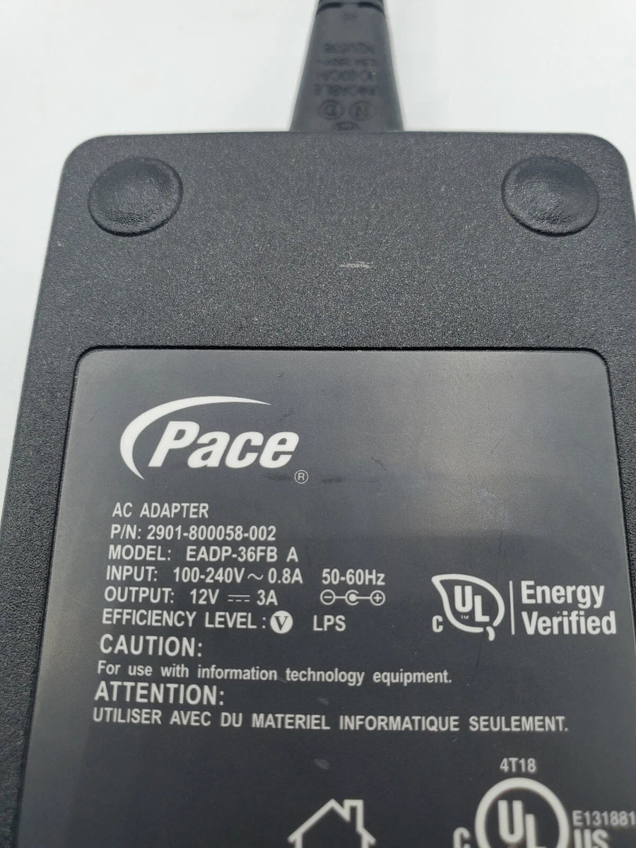 Genuine Pace AC Adapter EADP-36FB-A With Cord  output 12V  3A|224903627128