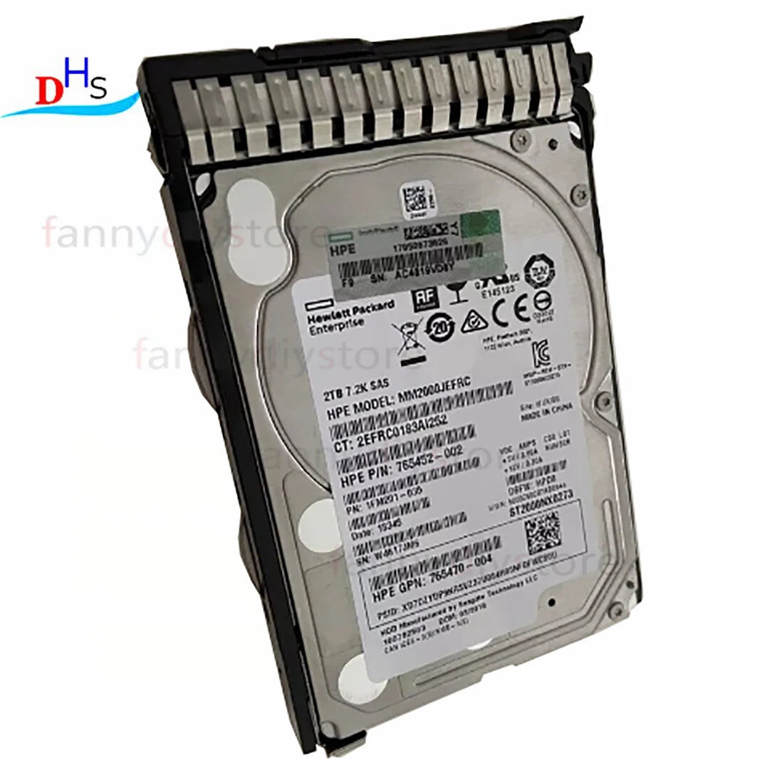 765873-001 765452-002 New 765466-B21 HP 2TB 12G SAS 7.2K RPM 2.5" 512E HDD