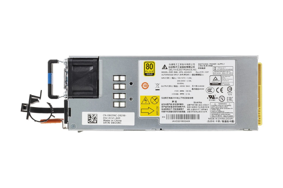 PSU Dell Delta 460W R2F Reverse Flow 100-240V AC 50/60MHz 80+ Gold 8G5NC|356725484621