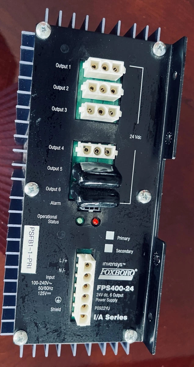 Foxboro FPS400-24 Power Supply P0922YU input 100-240  VAC/125 Vdc out put 24 vdc|275430246312