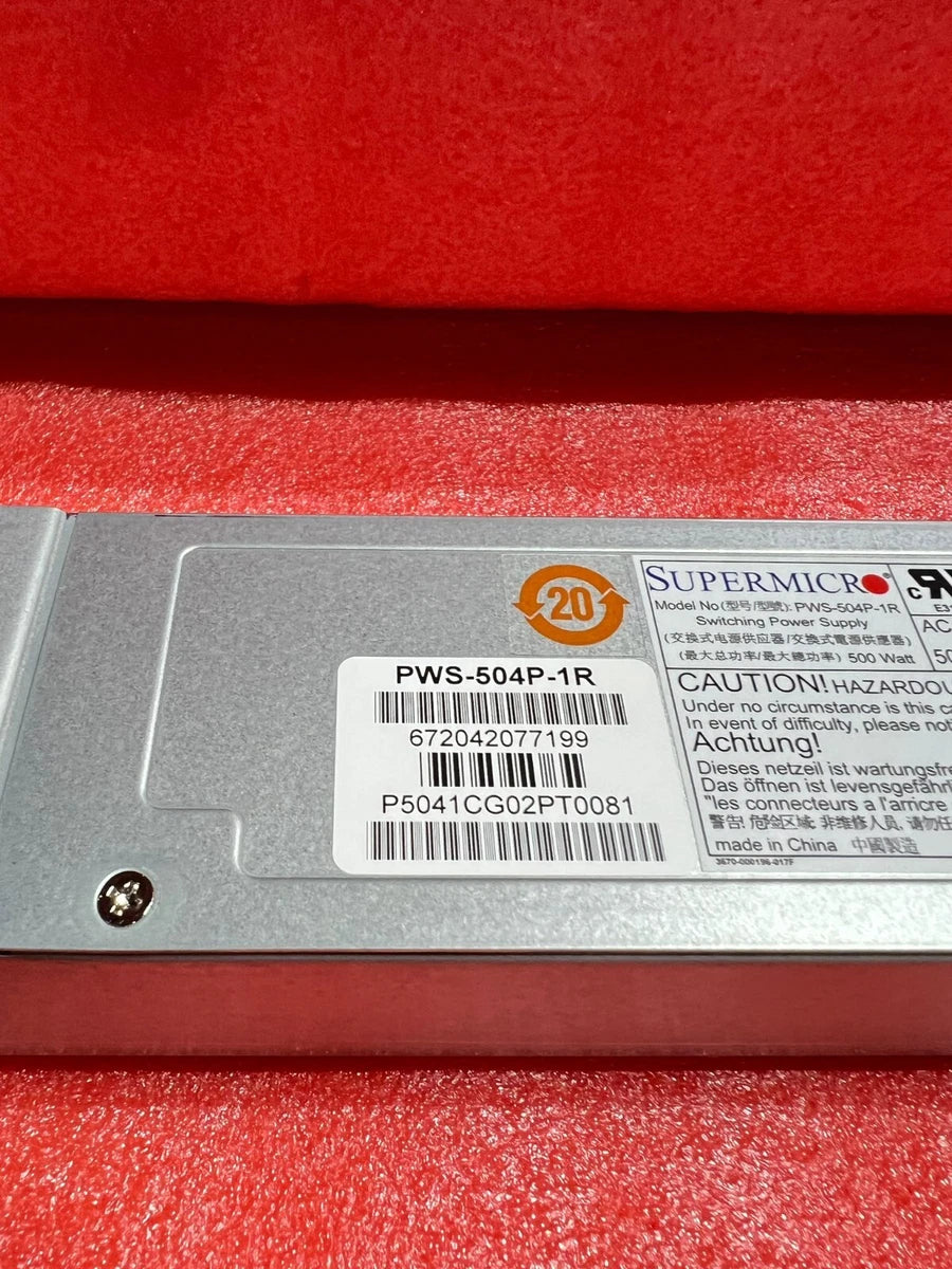 Supermicro PWS-504P-1R Server Power Supply 500W 1U Redundant 80Plus|405433635593