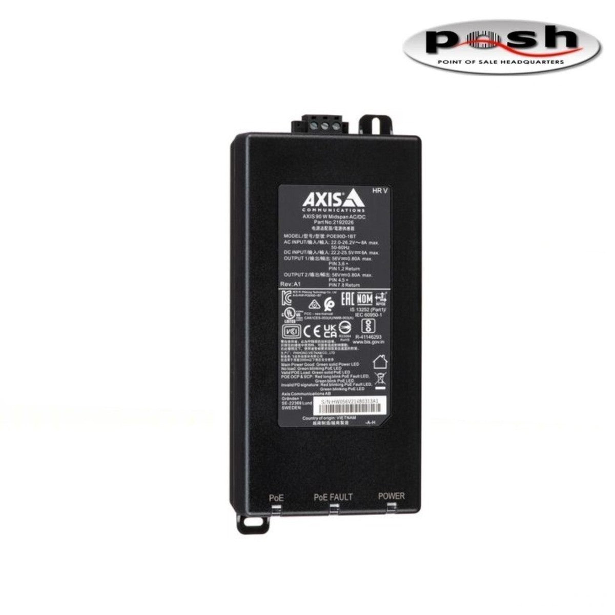 NEW – Axis 02209-001 90W Midspan AC/DC PoE++ Injector|116763178047