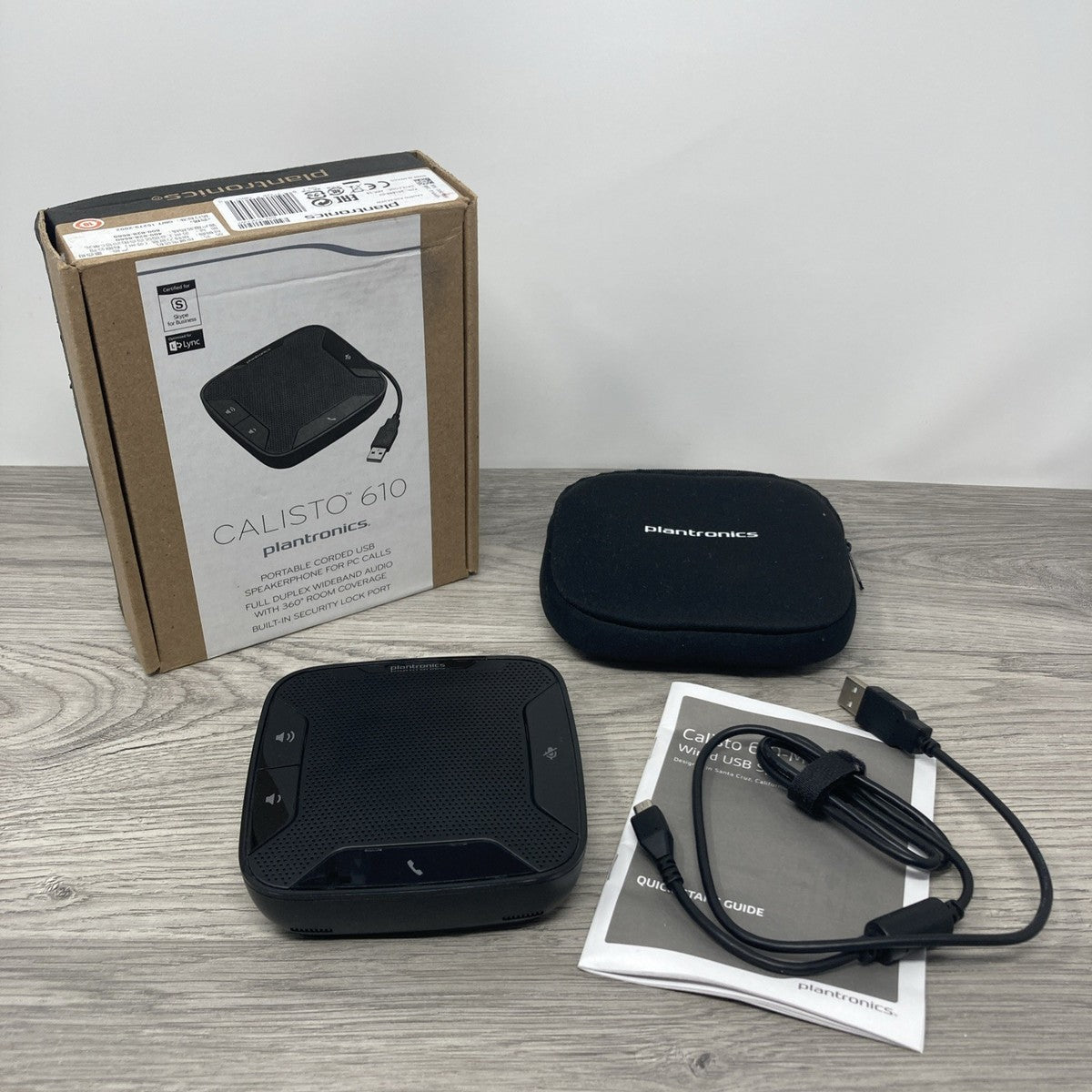 Plantronics Calisto 610 Portable USB Speakerphone 201859-01 with Carry Case P610|388764715228