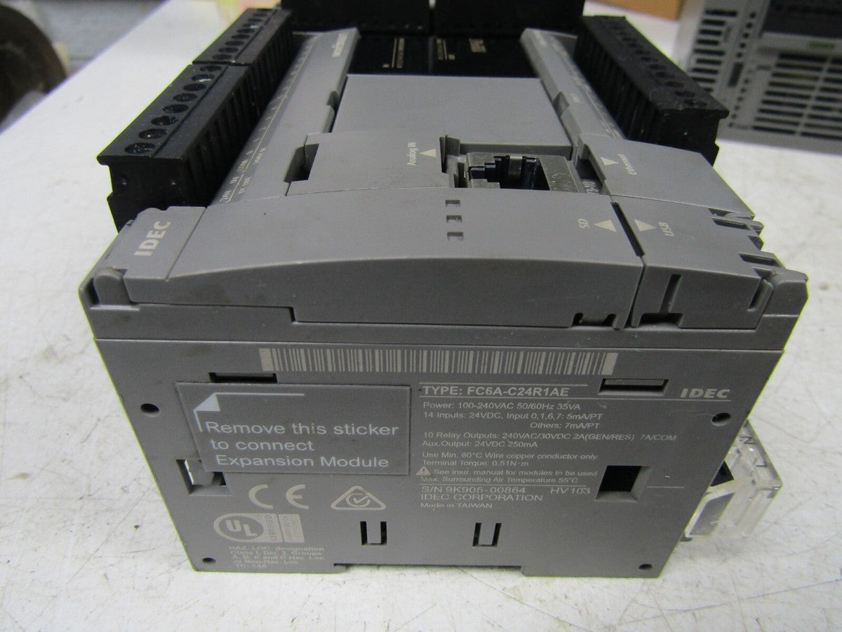 🔥IDEC MICROSMART FC6A-C24R1AE & IDEC FC6A-J8CU1|325656594953