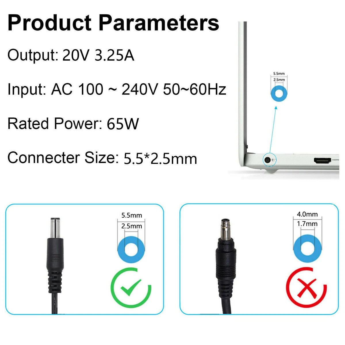 65W AC Adapter Charger For Lenovo ThinkCentre M72e Tiny Series Power Supply Cord|363836071905