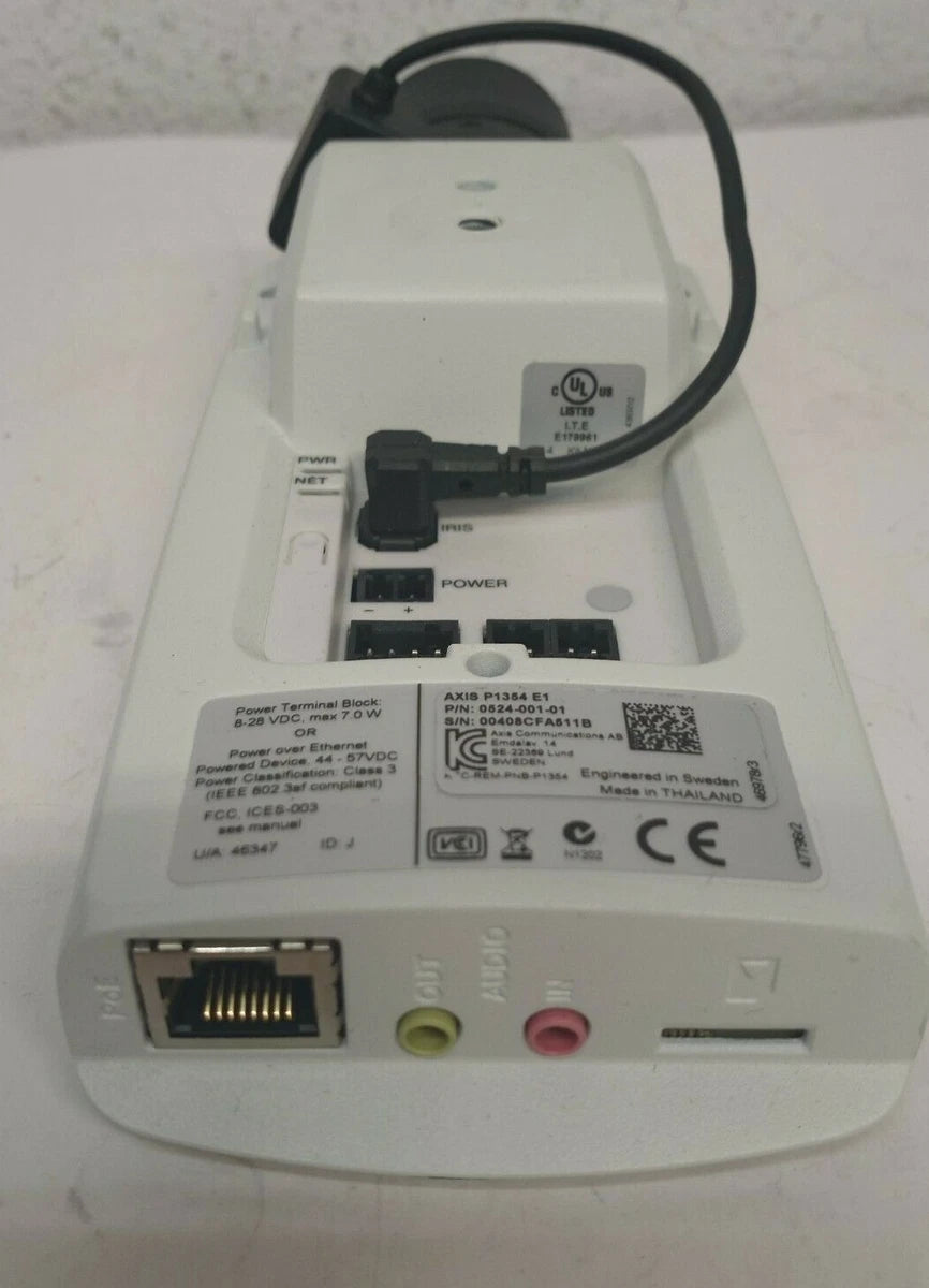 Axis P1354 E1 Network Camera - Used, Cleaned, & Tested - 2.8-8mm Mega Pixel Lens|284451011027