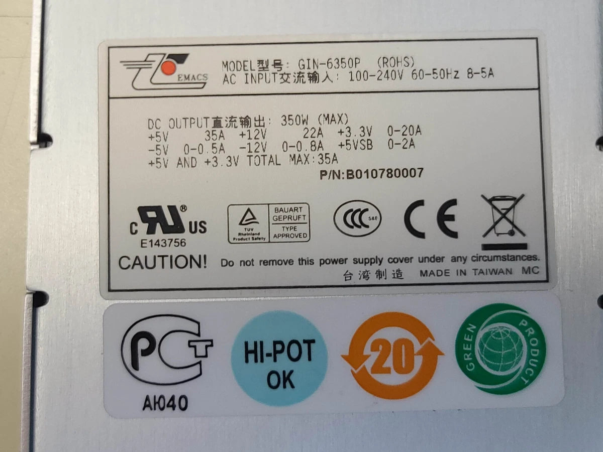 Zippy Emacs 3U 650W 2+1 Redundant PFC EPS12V Power Supply R3G-6650P TESTED|175856181181