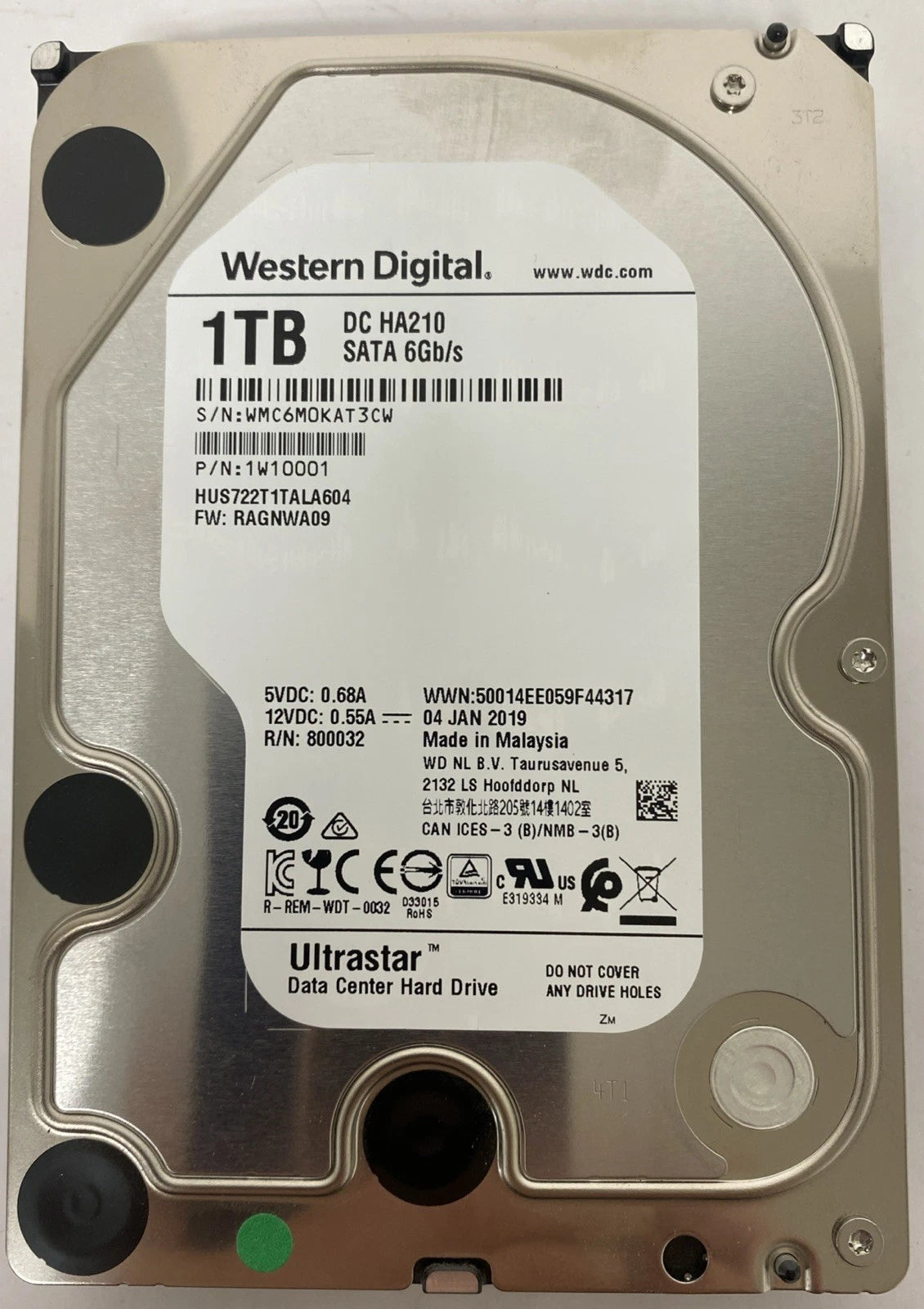 WD Ultrastar DC HA210 1TB SATA 7200RPM 3.5" Enterprise HDD - HUS722T1TALA604|167884998681
