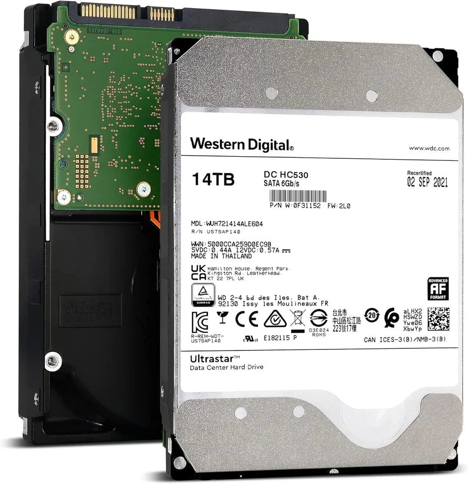 WD Ultrastar DC HC530 14TB SATA 6G 3.5" 7200RPM Enterprise HDD - WUH721414ALE604|389321913033