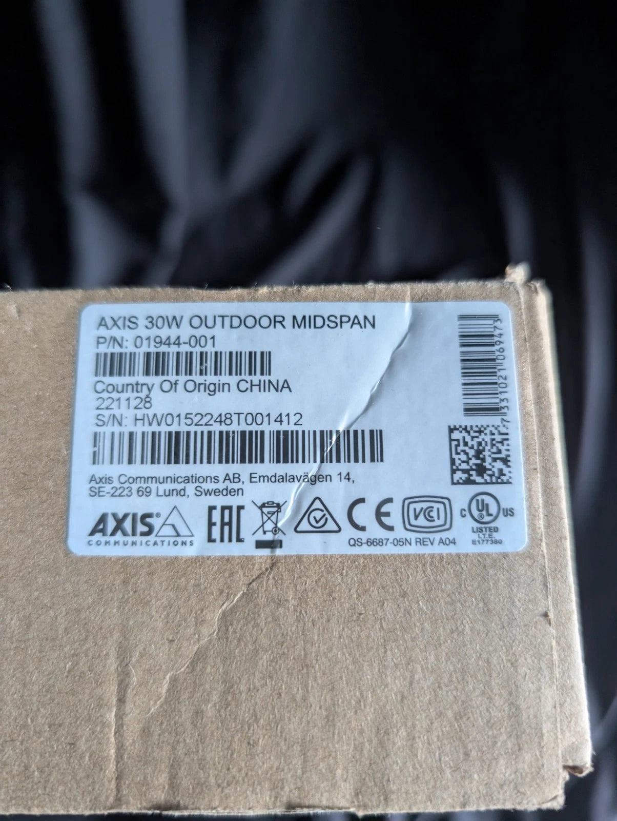 Axis 01944-001 30W Outdoor Midspan Poe Injector|267448073399