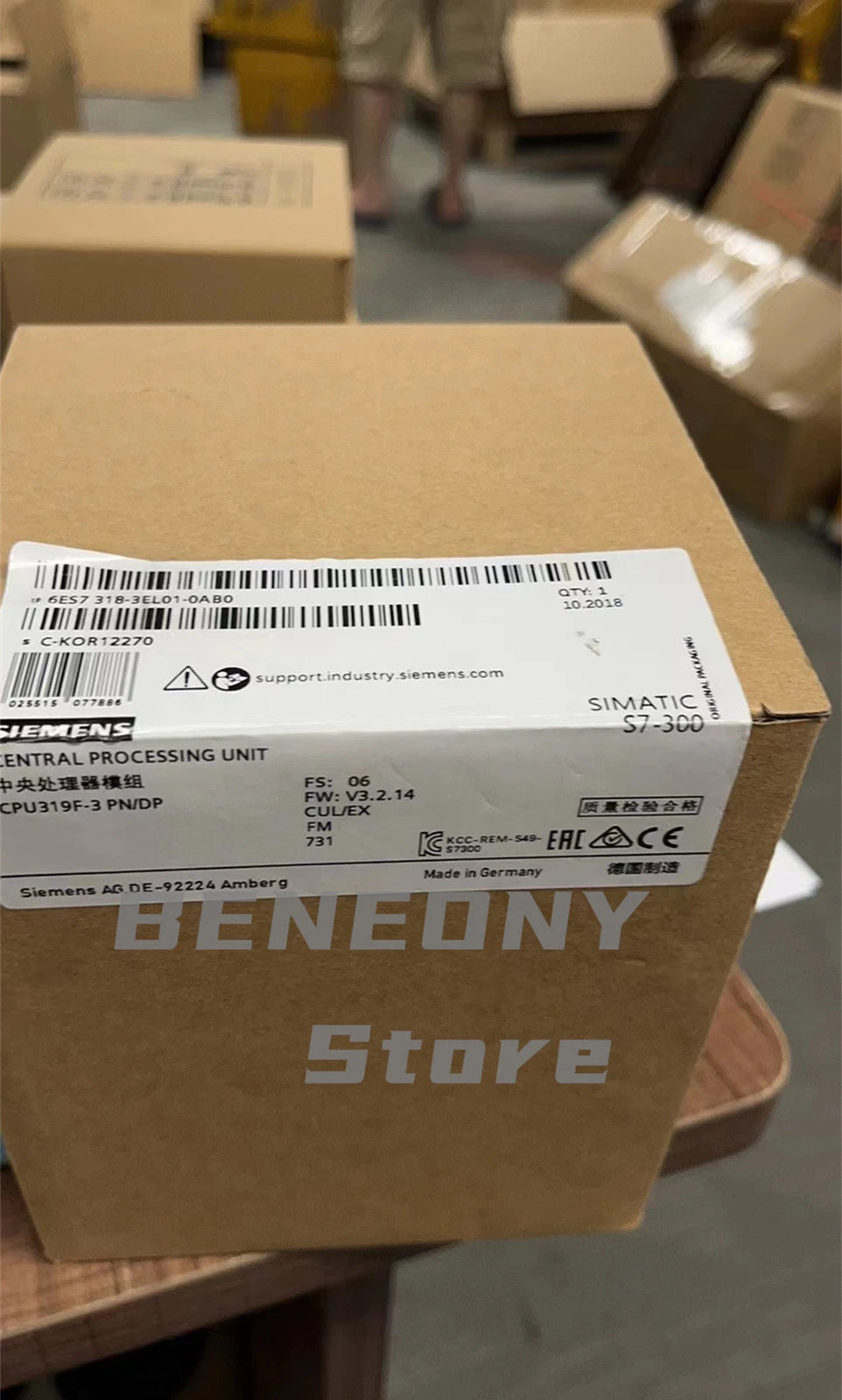 6ES7 318-3FL01-0AB0 SIEMENS S7-300 CPU319F-3 PN/DP 6ES7318-3FL01-0AB0 3FLO1-OABO