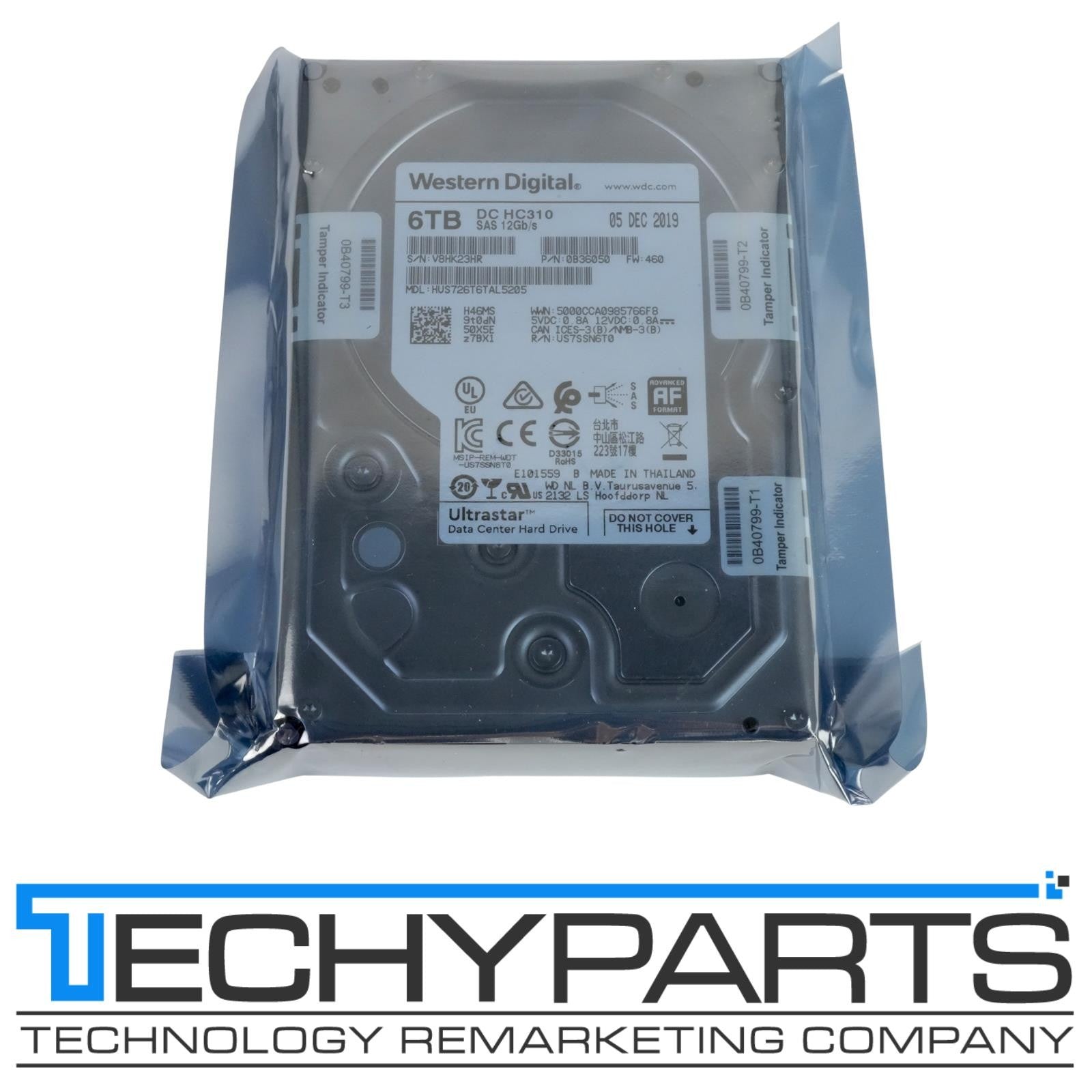 WD Ultrastar DC HC310 6TB 7.2K 3.5" SAS 12G SED TCG FIPS HUS726T6TAL5205 0B36050|306601072925