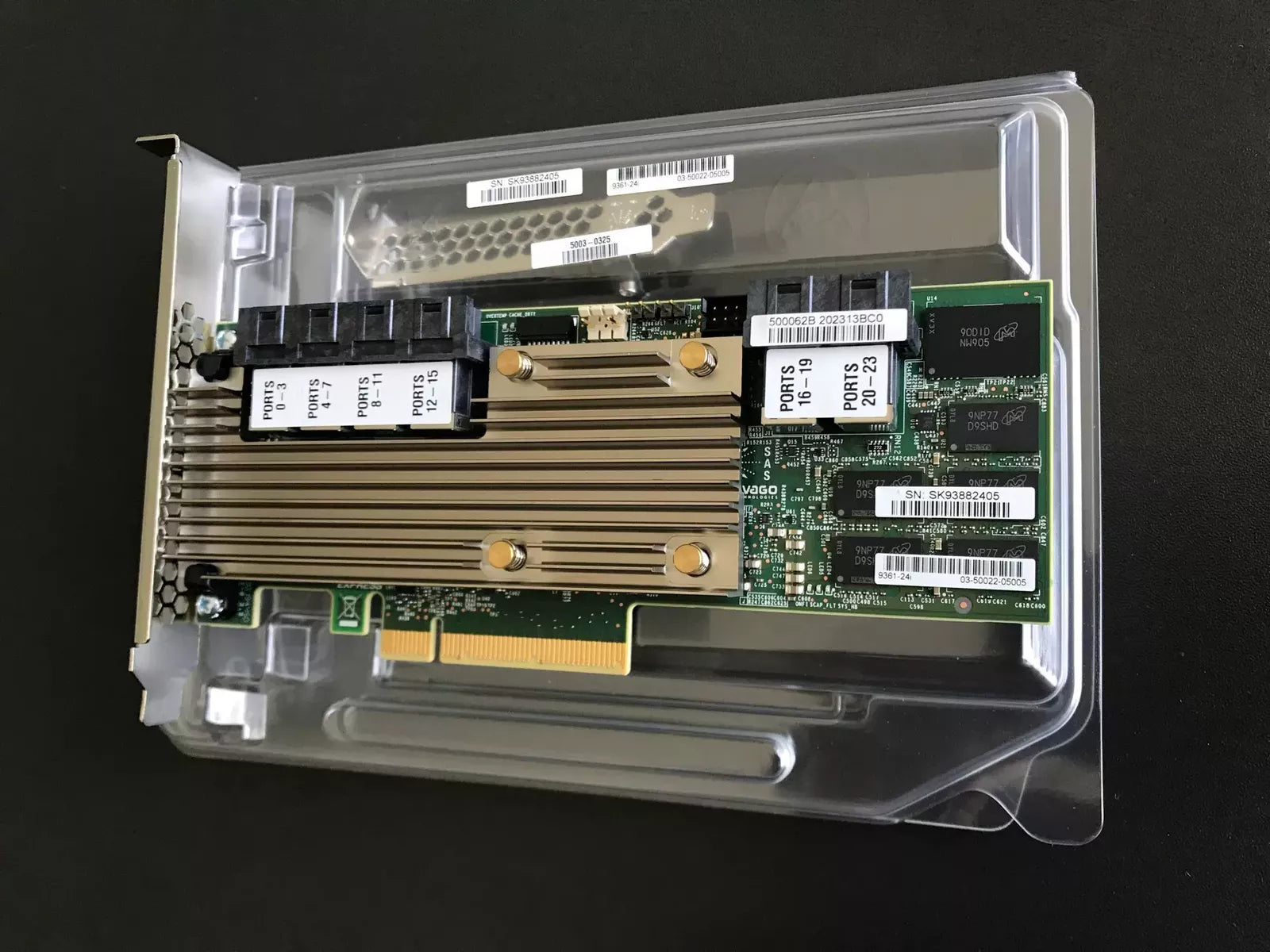 LSI / Broadcom 9361-24i MegaRAID SAS 4G 24Ports 05-50022-XX Nvme 12Gbps PCIe RAID Card