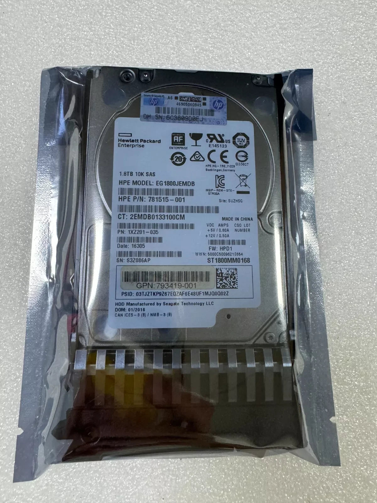 NEW HPE J9F49A 787649-001 MSA 1.8TB 12G SAS 10K SFF 2.5IN 512E HDD Hard Drive|186987118493