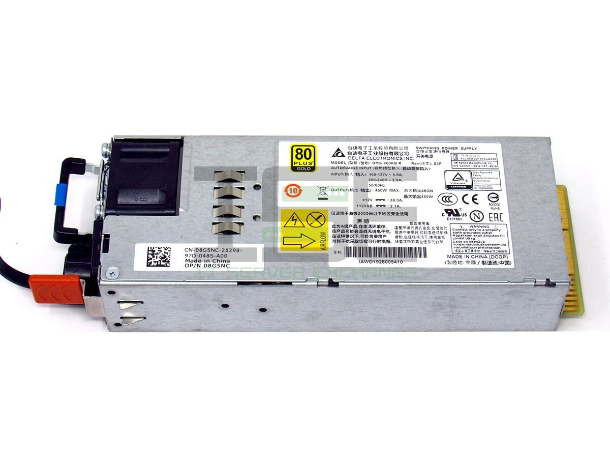 Dell/Delta P10YN 8G5NC 460W 80-Plus Gold Switching Power Supply PSU DPS-460KB|126043957434