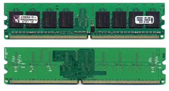 Kingston 1GB Kit (2Pcs x 512MB) 240-Pin DDR2 533 (PC2 4200) Dual Channel Desktop Memory  - KVR533D2N4K2/1G
