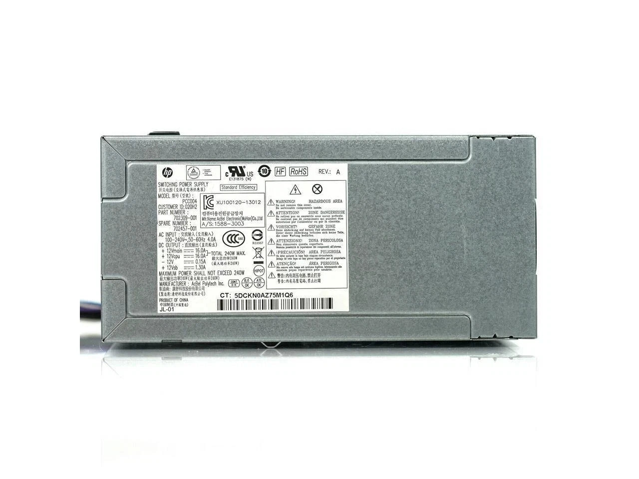 HP PN: 702307-002 751884-001 Elitedesk z240 D12-240P2A-009 240 Watt Power Supply|127522080947